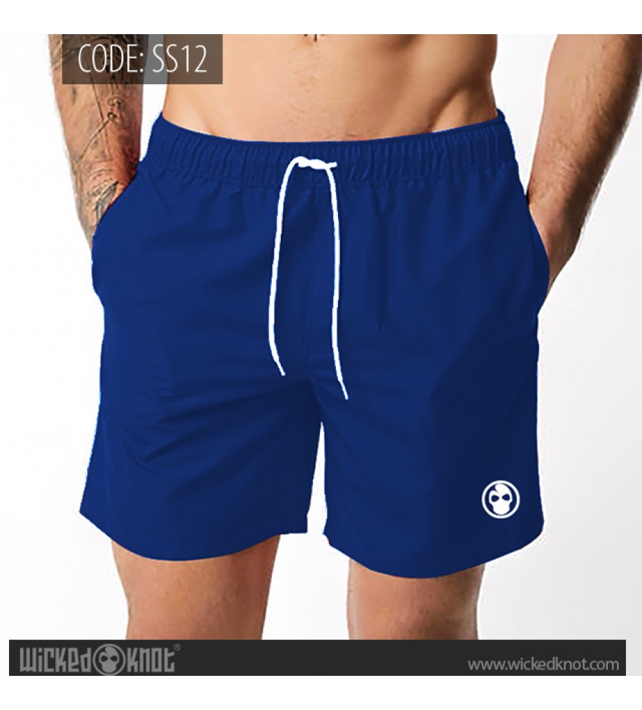 Blue Branded Swimming Shorts